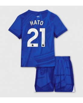 Billige Fotballdrakt Chelsea Jorrel Hato #21 Replika Hjemmedraktsett Barn 2025-26 Kortermet (med bukser)